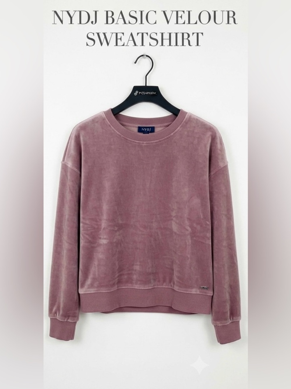 NYDJ Basic Velour Sweatshirt (Dawn Pink)